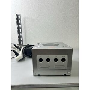 Nintendo GameCube Silver System Console With Power Cord Only Tested Working